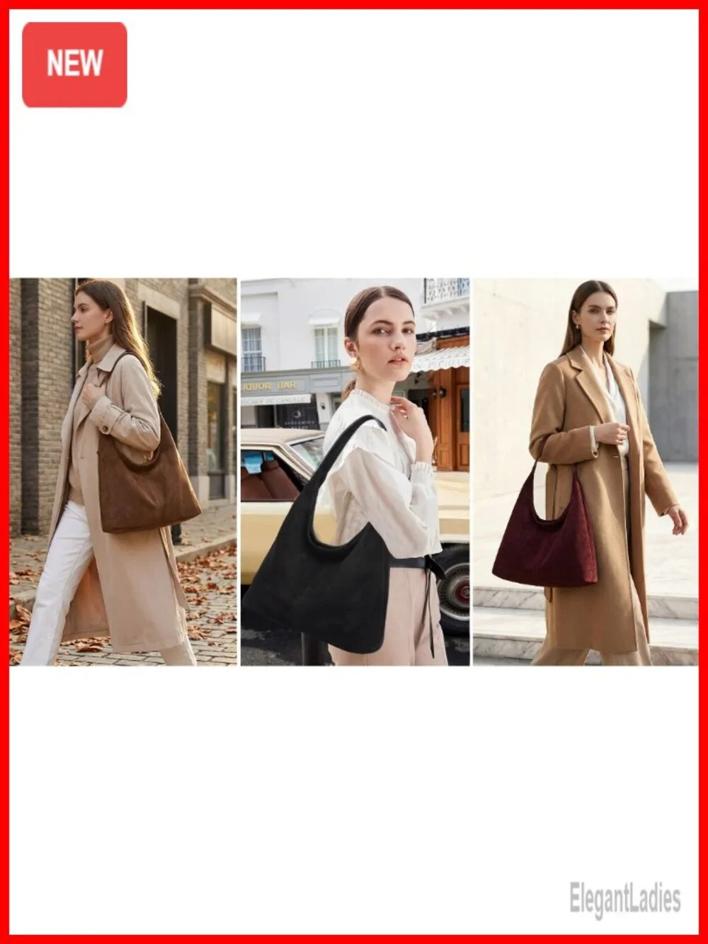 Slouchy Hobo Bag Faux Leather Shoulder Tote Purse